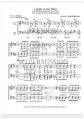 YW - Candle On The Water — sheet music preview, arranged by Anna Maria Parker