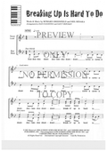 Breaking Up Is Hard To Do — sheet music preview, arranged by Nancy Bergman
