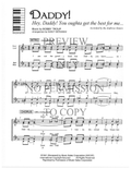 Daddy (Hey Daddy, You Wanta Get The Best For Me) — sheet music preview, arranged by Nancy Bergman