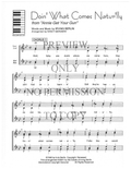 Doin' What Comes Natur'Lly — sheet music preview, arranged by Nancy Bergman