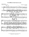 It's A Million To One You're In Love — sheet music preview, arranged by Joey Minshall
