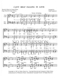 Can't Help Falling In Love — sheet music preview, arranged by Tedda Lippincott