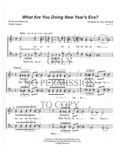 What Are You Doing New Year's Eve? — sheet music preview, arranged by Joey Minshall
