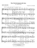 Gee But It's Good To Be Here — sheet music preview, arranged by Joey Minshall
