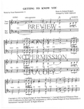 Getting To Know You — sheet music preview, arranged by Tedda Lippincott