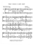 What Color Is God's Skin? — sheet music preview, arranged by Tedda Lippincott