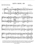 Let's Hang On — sheet music preview, arranged by Tedda Lippincott