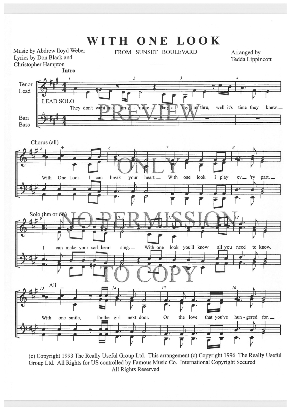 With Bells On — sheet music preview, arranged by Tedda Lippincott
