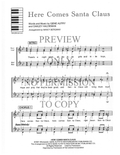 Here Comes Santa Claus — sheet music preview, arranged by Nancy Bergman
