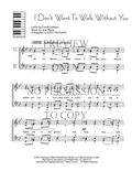 I Don't Want To Walk Without You — sheet music preview, arranged by Nancy Bergman