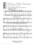 I'd Give A Million Tomorrows — sheet music preview, arranged by Nancy Bergman