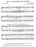 I Want A Hippopotamus For Christmas — sheet music preview, arranged by Tedda Lippincott