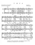 Y.m.c.a. — sheet music preview, arranged by Tedda Lippincott