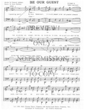 Be Our Guest — sheet music preview, arranged by Tedda Lippincott