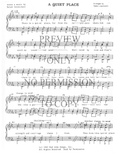 A Quiet Place — sheet music preview, arranged by Tedda Lippincott