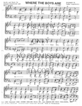 Where The Boys Are — sheet music preview, arranged by Tedda Lippincott