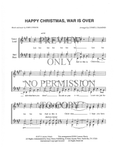 Happy Christmas, War Is Over — sheet music preview, arranged by Lynnell Diamond