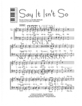 Say It Isn't So — sheet music preview, arranged by Nancy Bergman