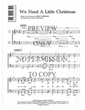 We Need A Little Christmas — sheet music preview, arranged by Nancy Bergman