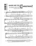 Where Are You Christmas? — sheet music preview, arranged by Nancy Bergman