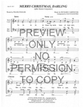 Merry Christmas, Darling — sheet music preview, arranged by Joan D 'Agostino