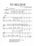 To Believe — sheet music preview, arranged by Elaine Gain