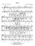 Ghost — sheet music preview, arranged by Joey Minshall