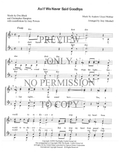 As If We Never Said Goodbye — sheet music preview, arranged by Joey Minshall
