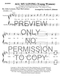 YW - All My Loving — sheet music preview, arranged by Carolyn Johnson