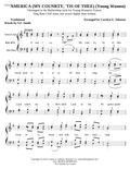 YW - America (My Country, 'Tis Of Thee) — sheet music preview, arranged by Carolyn Johnson