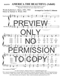 America The Beautiful — sheet music preview, arranged by Carolyn Johnson