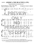 YW - America The Beautiful — sheet music preview, arranged by Carolyn Johnson