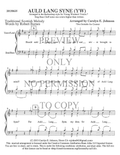 YW - Auld Lang Syne — sheet music preview, arranged by Carolyn Johnson