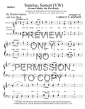 YW - Sunrise, Sunset — sheet music preview, arranged by Carolyn Johnson