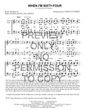 YW - When I'm Sixty-Four — sheet music preview, arranged by Carolyn Johnson