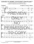 God Rest Ye Merry Gentlemen — sheet music preview, arranged by Carolyn Johnson