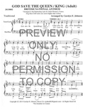 God Save The Queen/King British National Anthem — sheet music preview, arranged by Carolyn Johnson