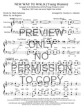 YW - A New Way To Walk — sheet music preview, arranged by Carolyn Johnson