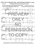 Dreamland/Sweetheart Medley — sheet music preview, arranged by Carolyn Johnson
