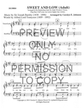 Sweet And Low — sheet music preview, arranged by Carolyn Johnson