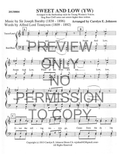YW - Sweet And Low — sheet music preview, arranged by Carolyn Johnson