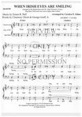 When Irish Eyes Are Smiling — sheet music preview, arranged by Carolyn Johnson