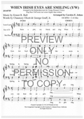 YW - When Irish Eyes Are Smiling — sheet music preview, arranged by Carolyn Johnson