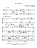 My Tribute — sheet music preview, arranged by June Berg
