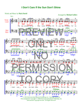 I Don't Care If The Sun Don't Shine — sheet music preview, arranged by Michael Gellert