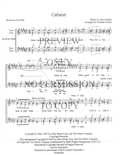 Cabaret — sheet music preview, arranged by Michael Gellert