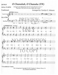 YW - O Chanukah, O Chanukah — sheet music preview, arranged by Carolyn Johnson