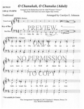 O Chanukah, O Chanukah — sheet music preview, arranged by Carolyn Johnson