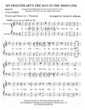 YW - My Sweetheart's The Man In The Moon — sheet music preview, arranged by Carolyn Johnson