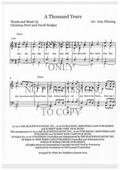 A Thousand Years — sheet music preview, arranged by Amy Fleming